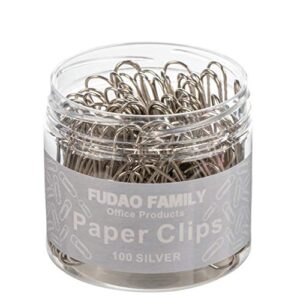 Jumbo Paper Clips, 2 Inch Paper Clip, 100 pcs Large Paperclips (Jumbo, Silver)