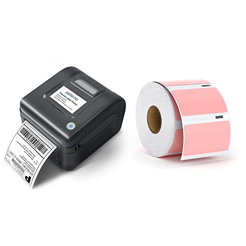 POLONO Label Printer, PL420 4x6 Thermal Printer, High-Speed Shipping Label Printer, Commercial Direct Thermal Printer, 2.25”x1.25” Direct Thermal Label, Perforated Sticker Labels