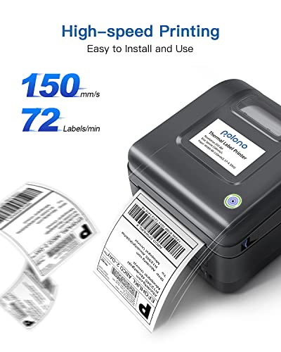 POLONO Label Printer, PL420 4x6 Thermal Printer, High-Speed Shipping Label Printer, Commercial Direct Thermal Printer, 2.25”x1.25” Direct Thermal Label, Perforated Sticker Labels