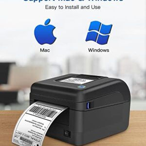 POLONO Label Printer, PL420 4x6 Thermal Printer, High-Speed Shipping Label Printer, Commercial Direct Thermal Printer, 2.25”x1.25” Direct Thermal Label, Perforated Sticker Labels