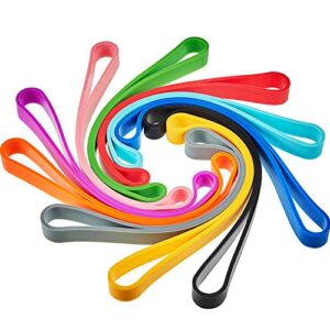 10 pieces large silicone rubber bands 7 inch elastic rubber wrapping bands extra large rubber bands for notebook office outdoor gear gifts packing christmas(multicolored)