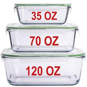 large glass containers for food storage with lids container baking dish set glass storage containers with locking lid set 3 120 oz/70 oz/35 oz large glass meal storing serving food leakproof ovensafe