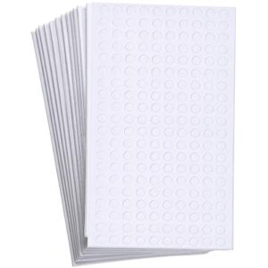 2400 pieces foam dots dual-adhesive 3d foam tapes foam pop dots adhesive mount for craft diy art or office supplies, 12 sheets, round (0.24 inch)