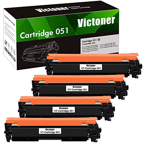 051 Toner Cartridge 4-Pack Compatible Replacement for Canon 051 051H CRG-051 for Canon imageCLASS MF264dw MF269dw MF267dw MF266dn MF263dn LBP162dw LBP161dn LBP1692dwkg Ink Printer (Black)