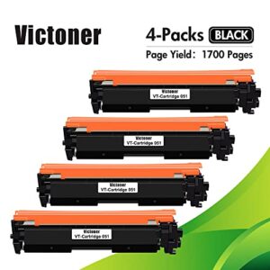 051 Toner Cartridge 4-Pack Compatible Replacement for Canon 051 051H CRG-051 for Canon imageCLASS MF264dw MF269dw MF267dw MF266dn MF263dn LBP162dw LBP161dn LBP1692dwkg Ink Printer (Black)