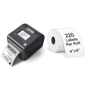 polono label printer, pl420 4×6 thermal printer, high-speed shipping label printer, commercial direct thermal printer, shipping label, 4 x 6 direct thermal labels, 220 labels/roll
