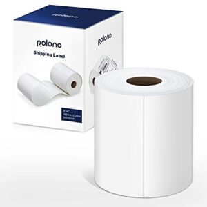 POLONO Label Printer, PL420 4x6 Thermal Printer, High-Speed Shipping Label Printer, Commercial Direct Thermal Printer, Shipping Label, 4 x 6 Direct Thermal Labels, 220 Labels/Roll