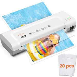 laminator machine,vidateco 9-inch thermal laminator with laminating sheets 20 pcs,laminating machine with 2-min faster preheat,small personal lamination machine with patented roller for teacher,home