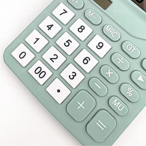 MIEDEON Mint Green Grey 12-Digit Solar Scientific Calculator Desktop Financial Office Computer Calculators Large Display Office Calculators Cute Calculator (Color : Green)