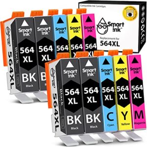 smart ink compatible ink cartridge replacement for hp 564 xl 564xl high yield 10 combo pack (4 black & 2 c/m/y) for deskjet 3520 3522 photosmart 7520 6520 5520 7525 5514 7510 officejet 4620 printers