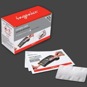 Ingenico Card Terminal Cleaning Card Featuring Waffletechnology, 40 Cards Per Box