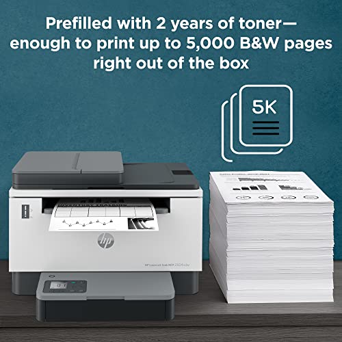 HP LaserJet Tank MFP 2604sdw Wireless Black & White Printer Prefilled With Up to 2 Years of Original HP Toner (381V1A)