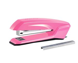 bostitch office ascend 3 in 1 stapler integrated remover & staple storage, 420 staples included, 20 sheet capacity, lightweight, pink