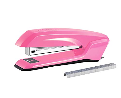 Bostitch Office Ascend 3 in 1 Stapler Integrated Remover & Staple Storage, 420 Staples Included, 20 Sheet Capacity, Lightweight, Pink