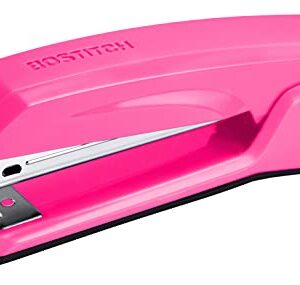 Bostitch Office Ascend 3 in 1 Stapler Integrated Remover & Staple Storage, 420 Staples Included, 20 Sheet Capacity, Lightweight, Pink