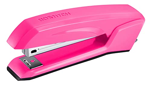 Bostitch Office Ascend 3 in 1 Stapler Integrated Remover & Staple Storage, 420 Staples Included, 20 Sheet Capacity, Lightweight, Pink