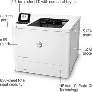 HP Laserjet Enterprise M608n Single-Function Wired Monochrome Laser Printer, White - Print only - 2.7" LCD, 65 ppm, 1200 x 1200 dpi, USB and Ethernet Connectivity, Manual Duplex Printing