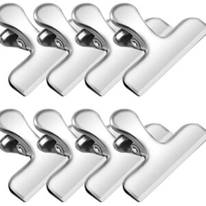 Chip Clips, 8 Pack Stainless Steel Chip Clips, Chip Clips Bag Clips Food Clips, Bag Clips for Food, Clips for Food Packages, Chip Bag Clips - Air Tight Seal, Heavy Duty Snack Clips Kitchen Clips