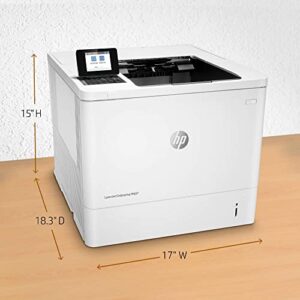 HP Laserjet Enterprise M607n Monochrome Printer with Built-in Ethernet, 1200 x 1200 dpi, 550-sheet Input Feeder, 55 ppm, 512 MB, 2.7-inch LCD with keypad, Bundle with JAWFOAL Printer Cable