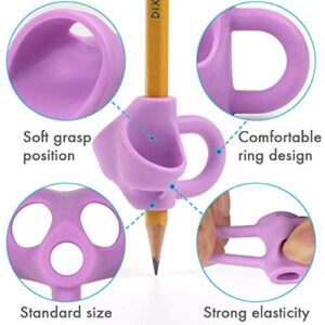 Firesara Pencil Grips, Original Breakthrough Assorted Writing Aid Grip Trainer Posture Correction Finger Grip for Kids Preschoolers Children Adults Special Needs for Lefties or Righties(4PCS)