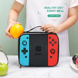 JIRAIKEI Insulated Lunch Box for Boys Girls, Game Lunch Bag for School Work Office Travel Picnic Hiking Beach, Waterproof Leakproof Portable Fits Most Lunch Bento Boxes