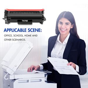 TN760 Toner for Brother Printer Compatible Replacement for Brother TN-760 TN 760 TN-730 TN730 TN 760 for MFC-L2710DW MFC-L2750DW HL-L2395DW L2710DW L2750DW L2370DW Printer Toner TN-730/TN-760 2 Pack