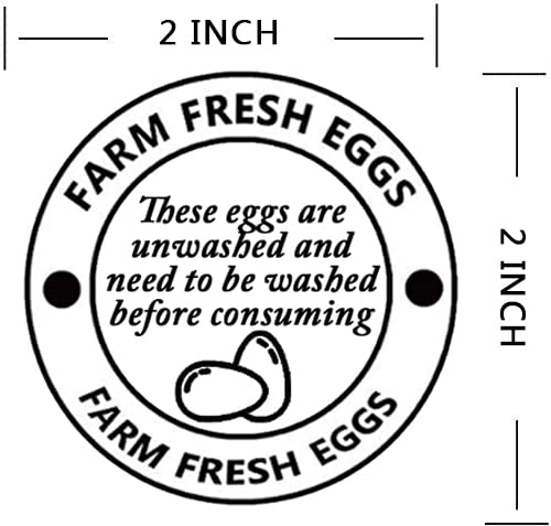 2 Inch Farm Fresh Eggs Carton Labels for Chicken,Quail,Egg Packaging Stickers,500 Pcs Per Pack