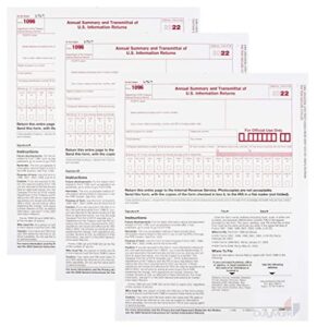 1096 transmittal 2022 tax forms 25 pack of 1096 summary laser tax forms compatible with quickbooks and accounting software