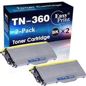 easyprint (2-pack) compatible tn-360 toner cartridge replacement for tn360 used for mfc-7440n 7840w hl-2140 hl-2150n hl-2170w printer