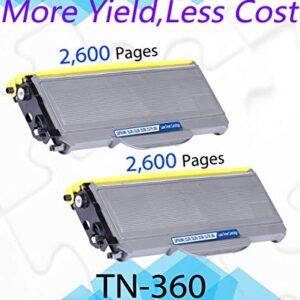 EASYPRINT (2-Pack) Compatible TN-360 Toner Cartridge Replacement for TN360 Used for MFC-7440N 7840W HL-2140 HL-2150N HL-2170W Printer