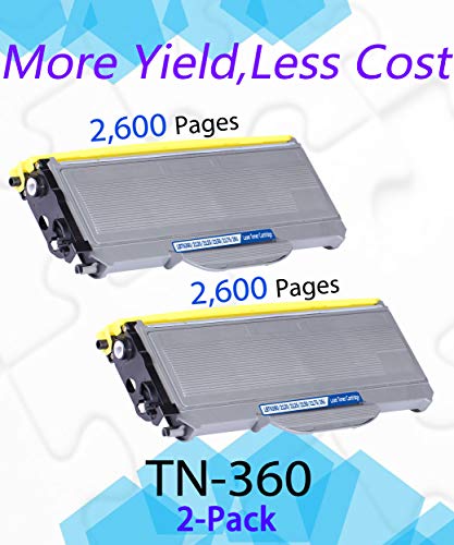 EASYPRINT (2-Pack) Compatible TN-360 Toner Cartridge Replacement for TN360 Used for MFC-7440N 7840W HL-2140 HL-2150N HL-2170W Printer