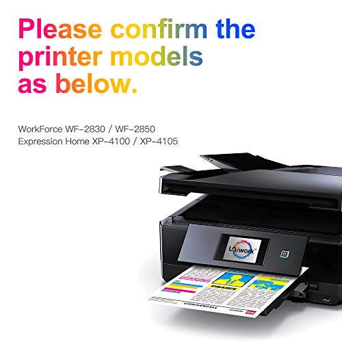 Uniwork Remanufactured Ink Cartridge Replacement for Epson 212XL 212 XL T212XL T212 to use with XP-4100 XP-4105 WF-2830 WF-2850 Printer Tray (Black, Cyan, Magenta, Yellow, 4 Pack)