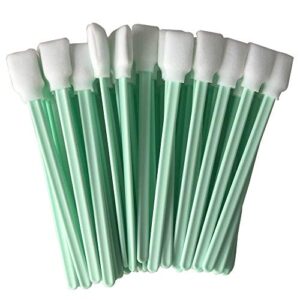 100pc 5.1″ square rectangle foam cleaning swab sticks for solvent format inkjet printer roland optical equipment
