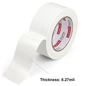 JIALAI HOME 3 Pack Heavy Duty White Duct Tape, 2 Inches x 30 Yards, 8.27 mil, Strong, Flexible, No Residue, All-Weather and Tear by Hand - for Repairs, Industrial, Professional Use