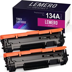 lemerouexpect compatible toner cartridge replacement for hp 134a w1340a for m209dwe m234dwe m209dw m234dw m234sdwe m234sdn m209 m234 printer (black, 2-pack)