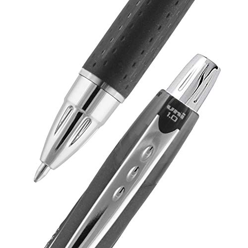 uni-ball Jetstream RT Retractable Ballpoint Pens Medium Point, 1mm, Black, 12 Pack