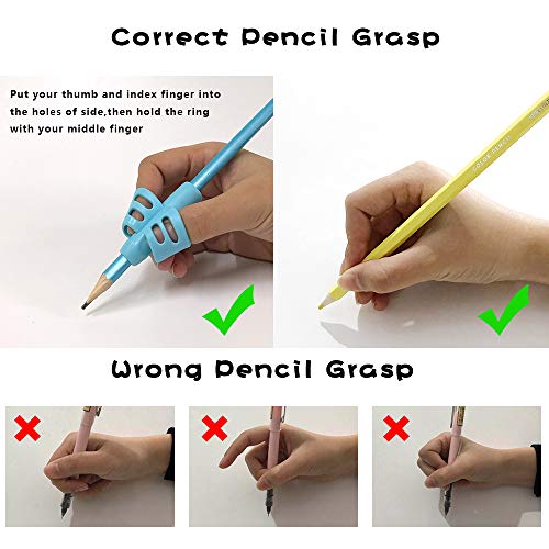 KOABBIT Pencil gripper kids/toddler handwriting aid tools for beginners,Pencil Holder for preschooler 2-4 Years learning to Write for Children's Training Pen Holding Posture Correction Tools(3 PACK)