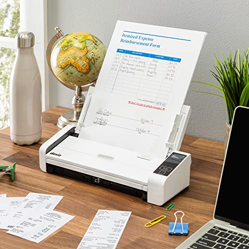 Doxie Pro DX400 - Wired Document Scanner and Receipt Scanner for Home and Office. The Best Desktop Scanner, Small Scanner, Compact Scanner, Duplex Scanner (Two Sided Scanner), for Windows and Mac