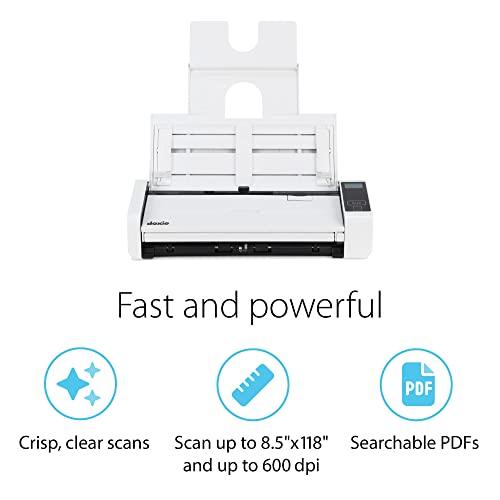 Doxie Pro DX400 - Wired Document Scanner and Receipt Scanner for Home and Office. The Best Desktop Scanner, Small Scanner, Compact Scanner, Duplex Scanner (Two Sided Scanner), for Windows and Mac