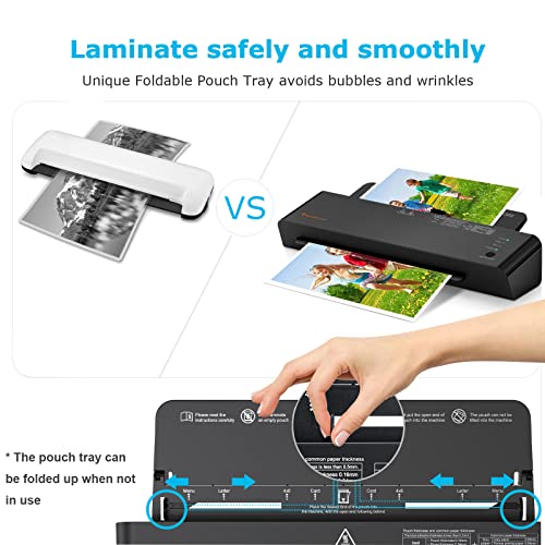 Laminator, 13 Inches Thermal Laminating Machine for A3/A4/A6, 4 in 1 Bonsaii Personal Hot and Cold Laminator with Cutter, Paper Trimmer and 25 Pouches, for Office/School/Home Use, L311-A