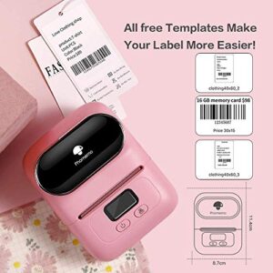Phomemo M110 Bluetooth Label Maker with 3 Rolls 1.57"x1.18"(40x30mm) Thermal Labels- Thermal Label Maker Printer Apply to Labeling, Office, Cable, Retail, Barcode, Compatible with Android & iOS