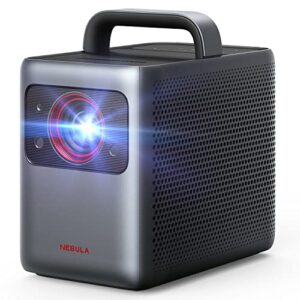 anker nebula cosmos laser 1080p projector, 4k support, outdoor projector, android tv 10.0 with 7000+apps, auto focus, auto keystone correction, screen fit, home theater, movie projector for parties