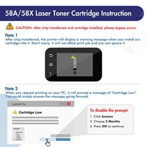 INFITONER 58X CF258X Toner Cartridge: 2 Pack (with Chip, High Yield) Replacement for HP CF258X 58X 58A CF258A MFP M428fdw M428fdn M428dw M404 M428 Pro M404n M404dn M404dw Printer (Black)