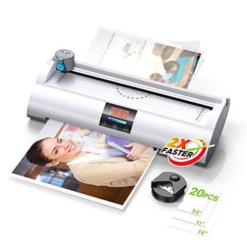 Laminator Machine with Laminating Sheets, 9 Inches Portable Personal Laminating Machine for Teachers School Home Office, Fast Warm-up No Jam No Wrinkles, Thermal Laminator with Paper Cutter