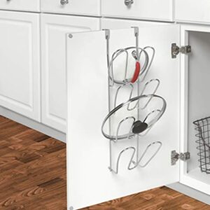 Spectrum Bloom Over the Cabinet Lid Organizer (Chrome) - Storage for Kitchen, Cabinet, Pantry, & Under Sink Organization