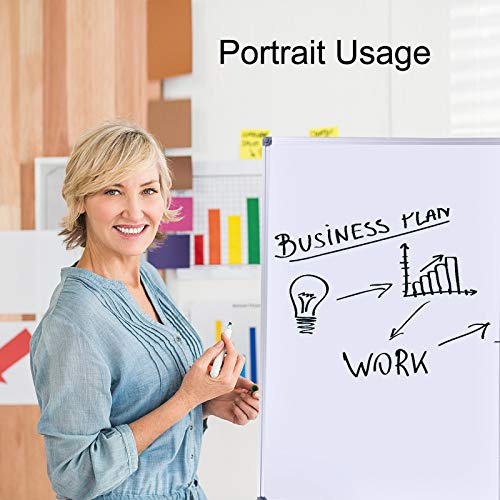DexBoard 48 x 36-in Magnetic Dry Erase Board with Pen Tray| Aluminum Frame Portable Wall Large Whiteboard Message Presentation Board for Office & Classroom