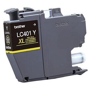Brother Genuine LC401XLY High Yield Yellow Ink Cartridge
