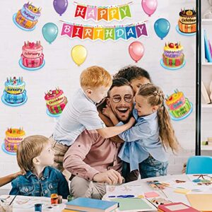 20 Pieces Happy Birthday Bulletin Board Set Birthday Wall Classroom Decoration Cutouts for Calendars Bulletin Boards Classrooms