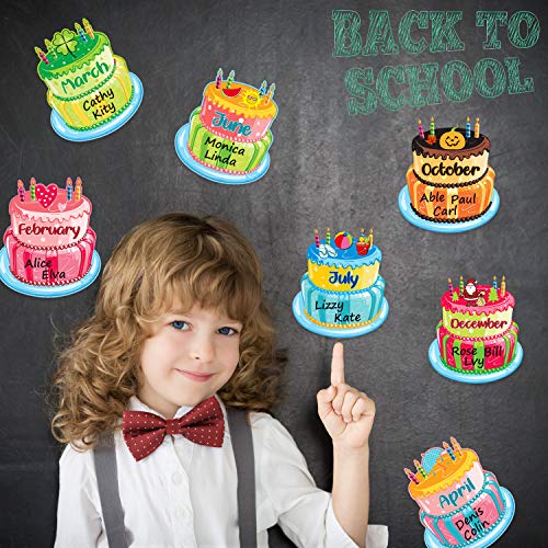 20 Pieces Happy Birthday Bulletin Board Set Birthday Wall Classroom Decoration Cutouts for Calendars Bulletin Boards Classrooms