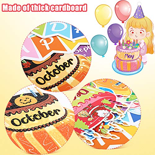 20 Pieces Happy Birthday Bulletin Board Set Birthday Wall Classroom Decoration Cutouts for Calendars Bulletin Boards Classrooms